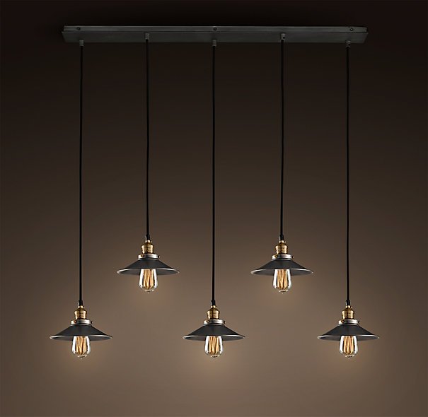 Люстра Loft Cone Pendant Line 5 Черный Люстра Loft Cone Pendant Line 5 Черный в Липецке | Loft Concept