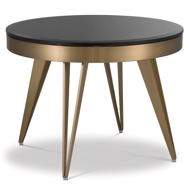 Приставной стол Side Table Rocco Латунь Черный Приставной стол Side Table Rocco Латунь Черный в Липецке | Loft Concept