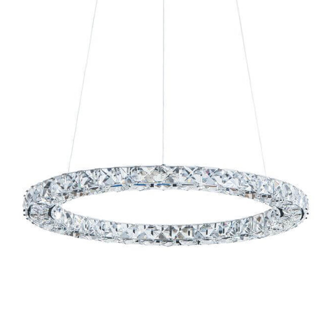Люстра Crystal Ring Хром Прозрачный Люстра Crystal Ring Хром Прозрачный в Липецке | Loft Concept