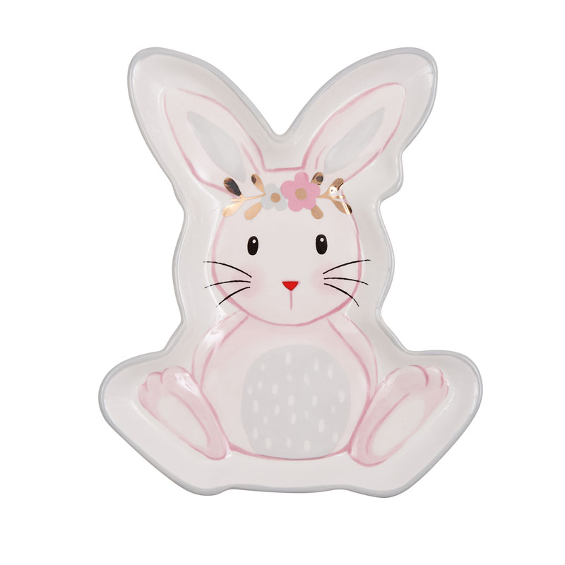 Тарелка детская Pink Bunny Белый Розовый пастельный Тарелка детская Pink Bunny Белый Розовый пастельный в Липецке | Loft Concept