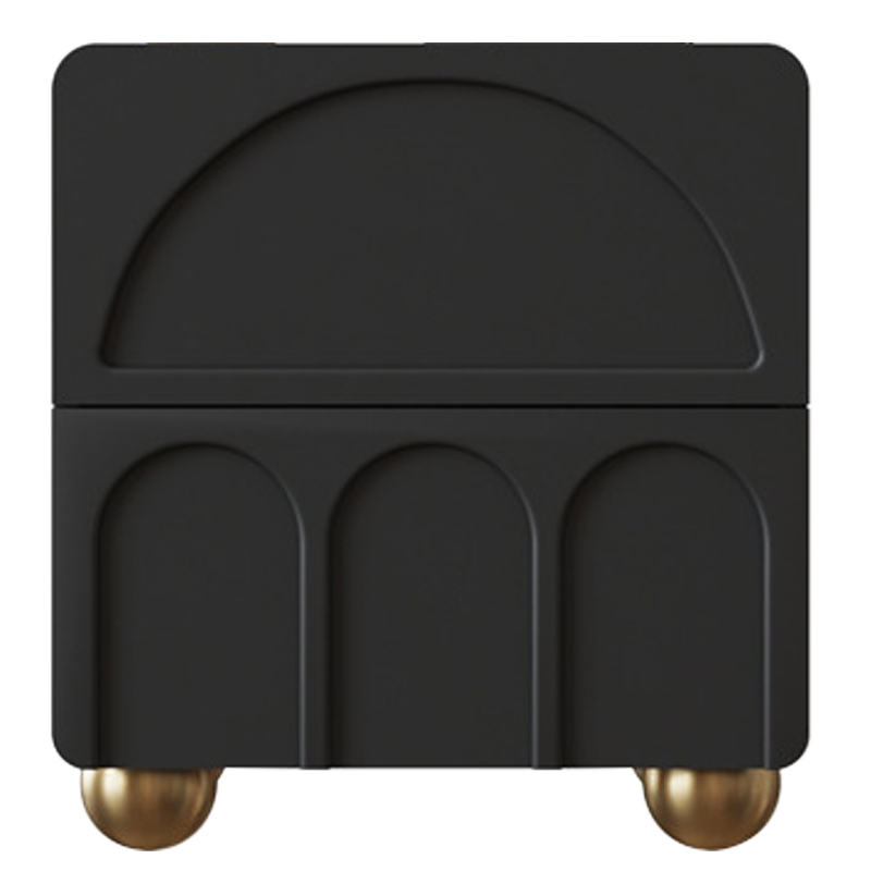 Тумба Arch Nightstand Black Черный Золотой Тумба Arch Nightstand Black Черный Золотой в Липецке | Loft Concept