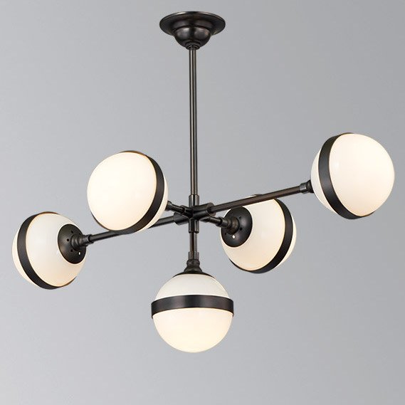 Люстра Peggy Futura lamp V Hangar Design Черный Молочный Люстра Peggy Futura lamp V Hangar Design Черный Молочный в Липецке | Loft Concept