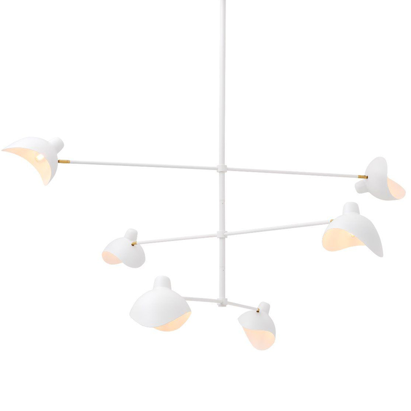 Люстра Eichholtz Chandelier Vince White Латунь Античная полированная Белый Люстра Eichholtz Chandelier Vince White Латунь Античная полированная Белый в Липецке | Loft Concept