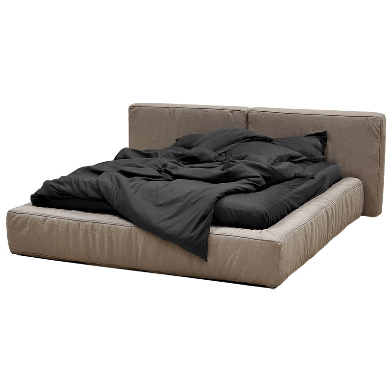 Кровать двуспальная с подъёмным механизмом Madelyn Bed Beige Gray Бежево-серый Кровать двуспальная с подъёмным механизмом Madelyn Bed Beige Gray Бежево-серый в Липецке | Loft Concept