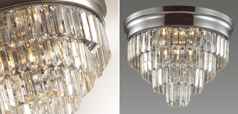 Хрустальная потолочная люстра Crystal Fountain Maxi Хром Хрустальная потолочная люстра Crystal Fountain Maxi Хром - Loft-Concept в Липецке