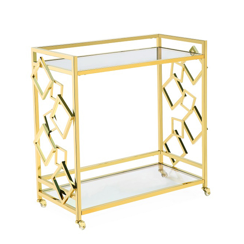 Приставной стол Serving Table gold Глянцевое золото Приставной стол Serving Table gold Глянцевое золото в Липецке | Loft Concept