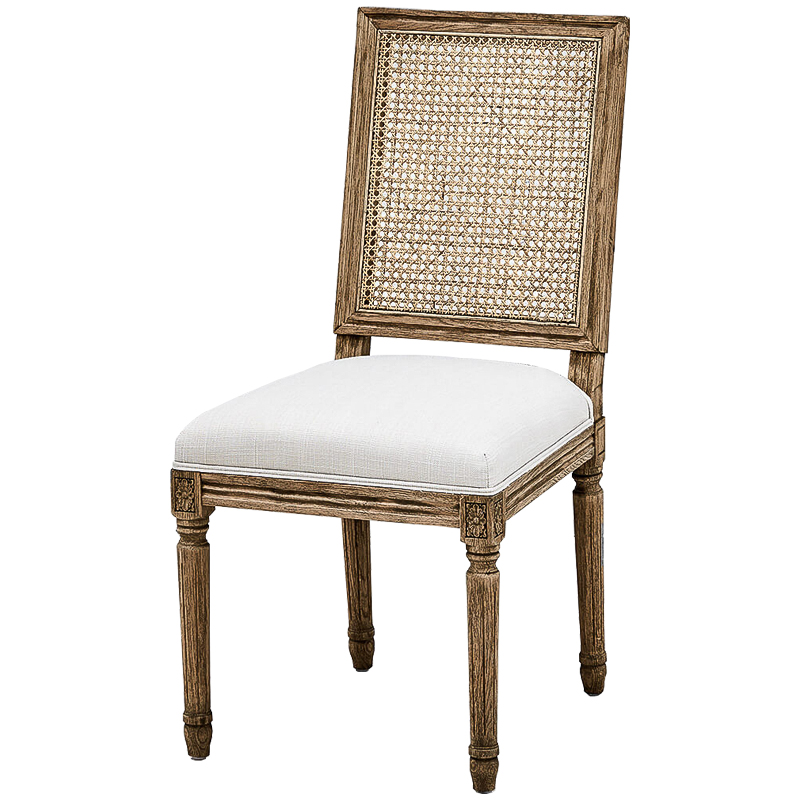 Стул French Provence Rattan Beige Stool Коричневый Бежевый Стул French Provence Rattan Beige Stool Коричневый Бежевый в Липецке | Loft Concept