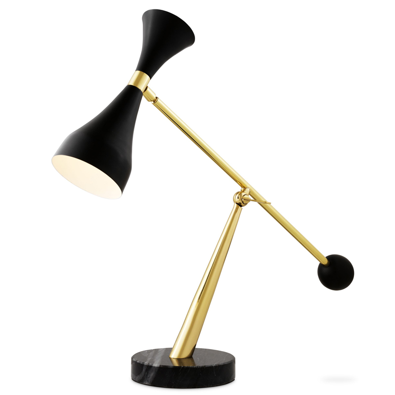 Настольная лампа Eichholtz Desk Lamp Cordero Черный Латунь Черный Мрамор Nero Настольная лампа Eichholtz Desk Lamp Cordero Черный Латунь Черный Мрамор Nero в Липецке | Loft Concept