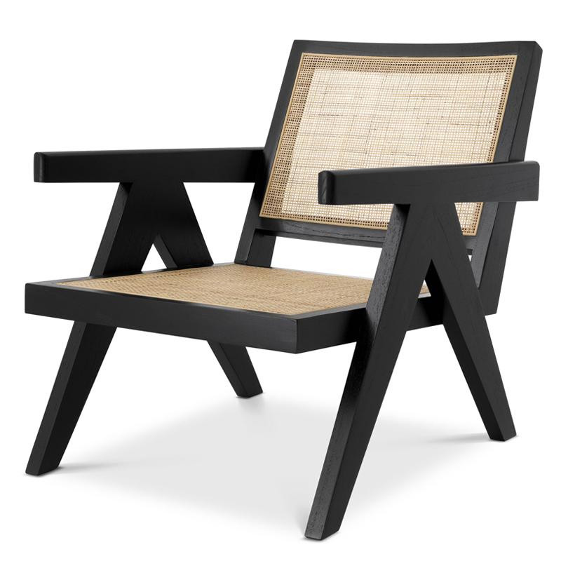 Кресло Eichholtz Chair Aristide black Черный Бежевый Кресло Eichholtz Chair Aristide black Черный Бежевый в Липецке | Loft Concept