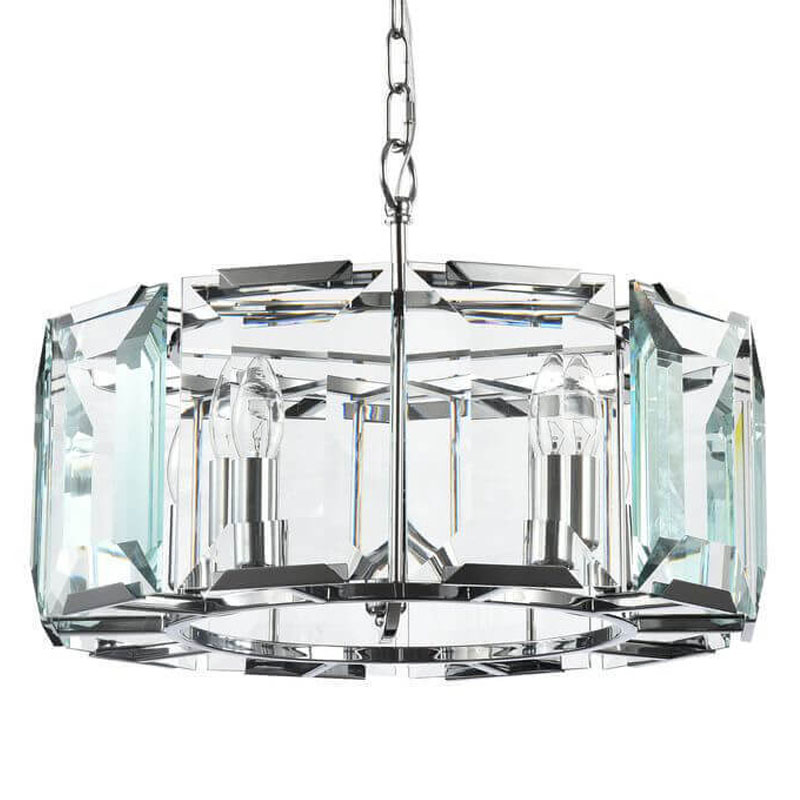 Люстра Lari Harlow Crystal Round Chandelier chrome 5 Хром в Липецке | Loft Concept 
