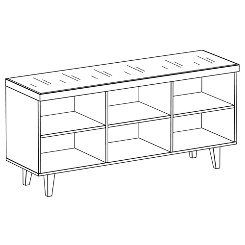 Длинная тумба с зеркальным декором Arden Cabinet Длинная тумба с зеркальным декором Arden Cabinet в Липецке