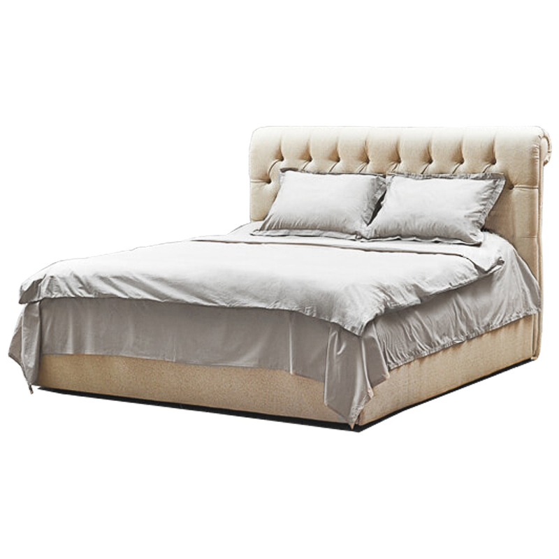 Кровать Beige Capitone Bed Бежевый в Липецке | Loft Concept 