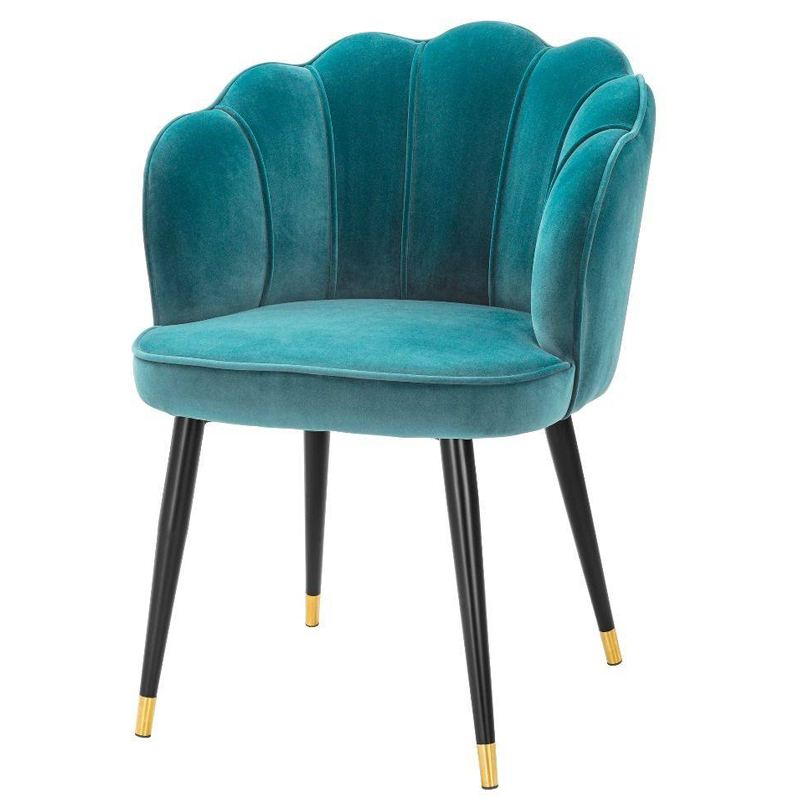 Стул Eichholtz Dining Chair Bristol sea green Бирюзовый Черный Латунь Стул Eichholtz Dining Chair Bristol sea green Бирюзовый Черный Латунь в Липецке | Loft Concept