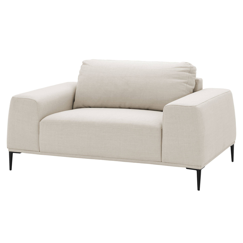 Кресло Eichholtz Loveseat Montado natural Молочный Черный Кресло Eichholtz Loveseat Montado natural Молочный Черный в Липецке | Loft Concept