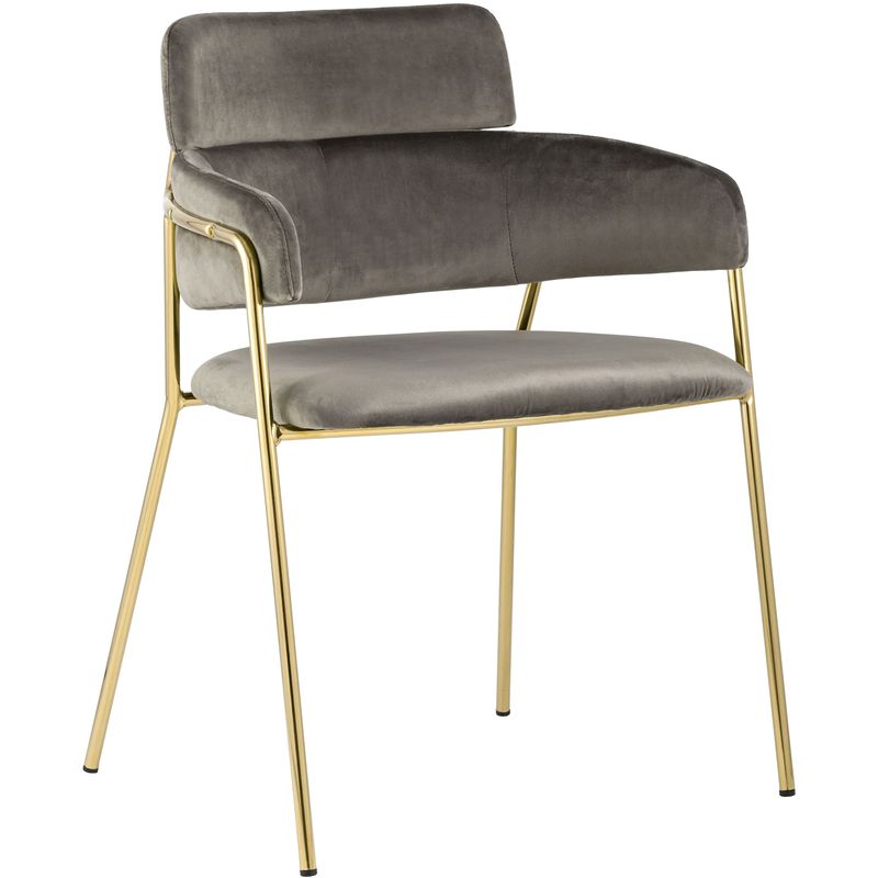 Polina chair Коричневый велюр Коричневый Золотой Polina chair Коричневый велюр Коричневый Золотой в Липецке | Loft Concept
