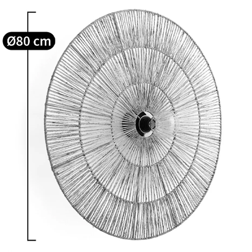Круглый настенный светильник с декором из пеньковой веревки Alano Wall Lamp в Липецке