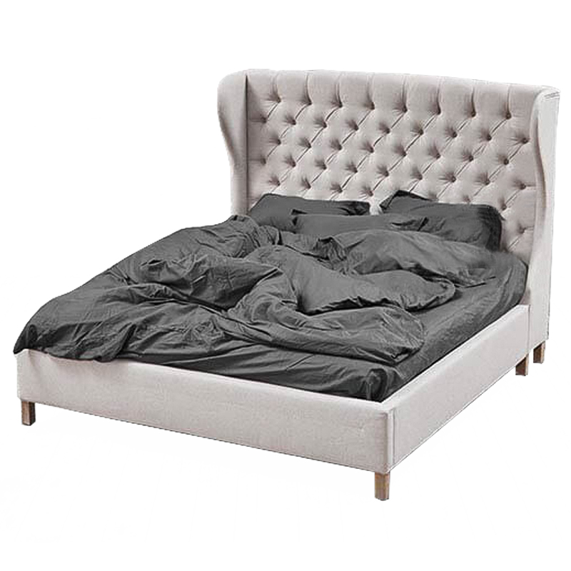 Кровать Aivengo Bed Light Gray Светло-серый Кровать Aivengo Bed Light Gray Светло-серый в Липецке | Loft Concept