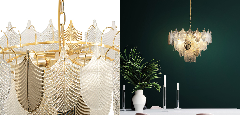 Люстра Feyar Gold Enlarged c Рельефным Стеклом Люстра Feyar Gold Enlarged c Рельефным Стеклом - Loft-Concept в Липецке