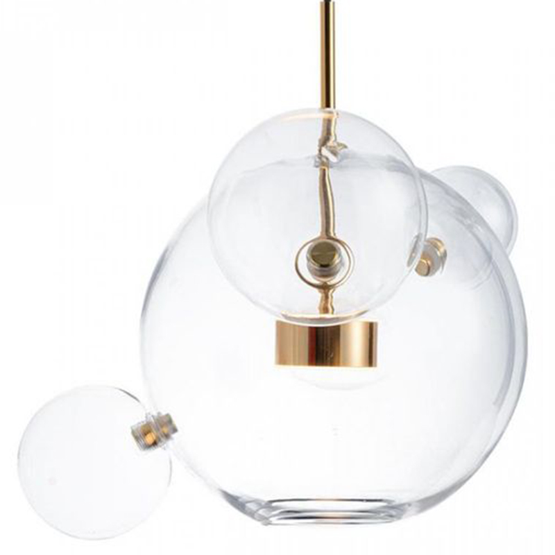 Подвесной Светильник Giopato & Coombes Bollr Pendant 4 BUBBLE LAMP золото Белый Золотой Прозрачное Стекло Подвесной Светильник Giopato & Coombes Bollr Pendant 4 BUBBLE LAMP золото Белый Золотой Прозрачное Стекло в Липецке | Loft Concept