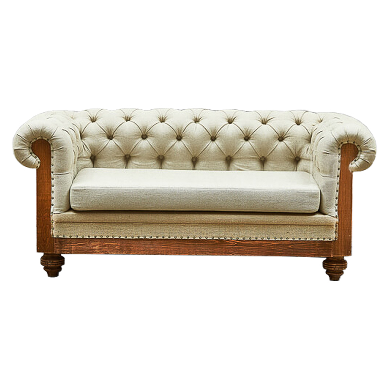 Диван Deconstructed Chesterfield Sofa double Ivory Linen ivory ( слоновая кость ) Коричневый Диван Deconstructed Chesterfield Sofa double Ivory Linen ivory ( слоновая кость ) Коричневый в Липецке | Loft Concept