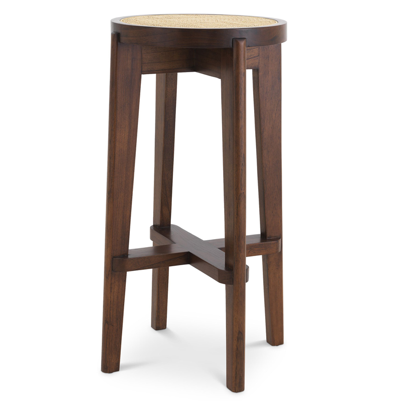 Барный стул Eichholtz Bar Stool Dareau brown Бежевый Коричневый Барный стул Eichholtz Bar Stool Dareau brown Бежевый Коричневый в Липецке | Loft Concept