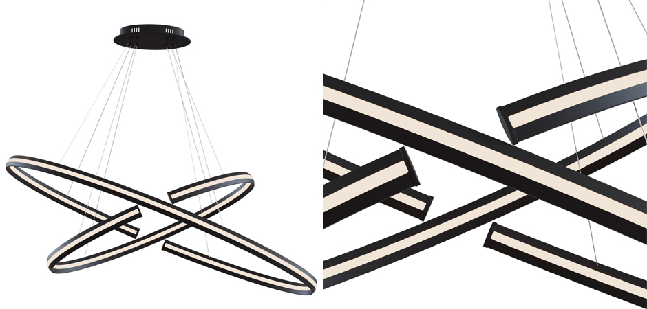 Люстра Half Ring Black & White Pendant M Люстра Half Ring Black & White Pendant M - Loft-Concept в Липецке