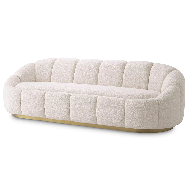 Диван Eichholtz Sofa Inger Boucle Cream Белый Латунь Диван Eichholtz Sofa Inger Boucle Cream Белый Латунь в Липецке | Loft Concept