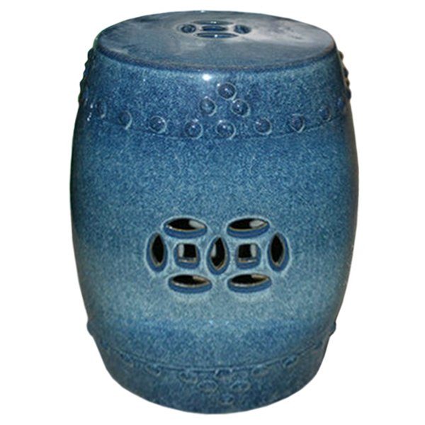 Китайский табурет ceramic garden stool blue AMBRE Винтажный голубой Китайский табурет ceramic garden stool blue AMBRE Винтажный голубой в Липецке | Loft Concept