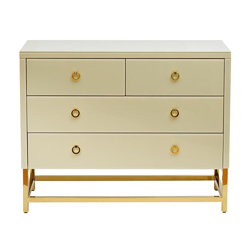 Комод в стиле модерн Marinella Beige Commode Бежевый Бежевый Золотой в Липецке | Loft Concept 