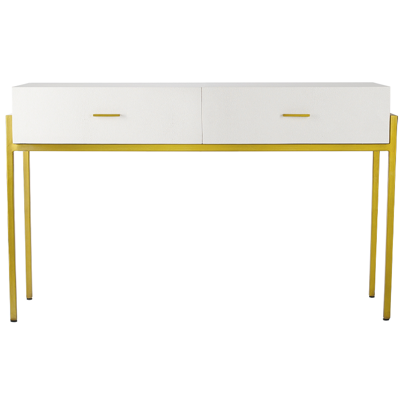 Консоль White Texture Stingray Console Белый Золотой Консоль White Texture Stingray Console Белый Золотой в Липецке | Loft Concept