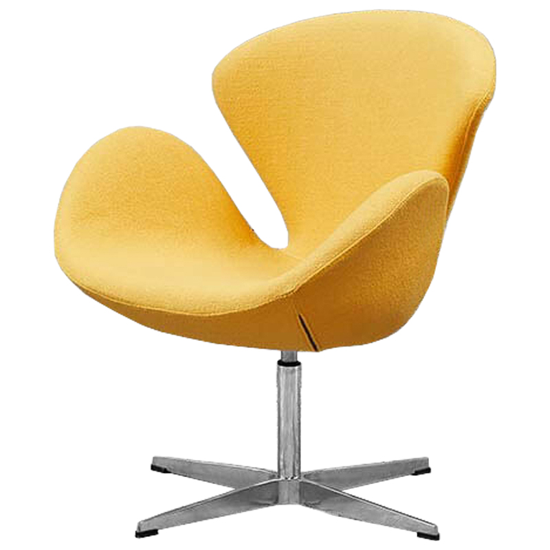 Кресло Swan Chair Yellow Желтый Хром Кресло Swan Chair Yellow Желтый Хром в Липецке | Loft Concept