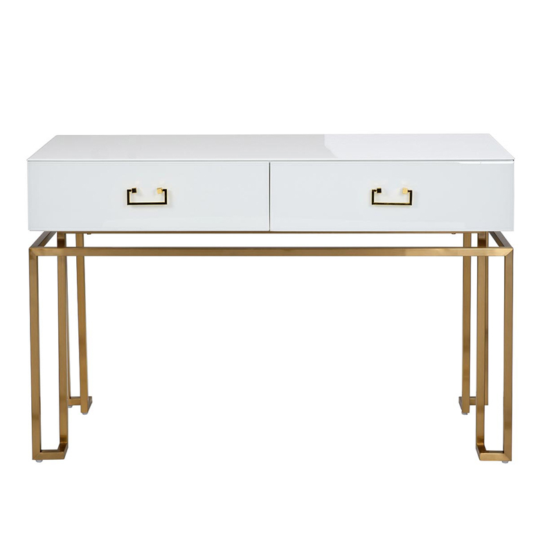 Консоль Magnum Console White Белый матовое золото Консоль Magnum Console White Белый матовое золото в Липецке | Loft Concept
