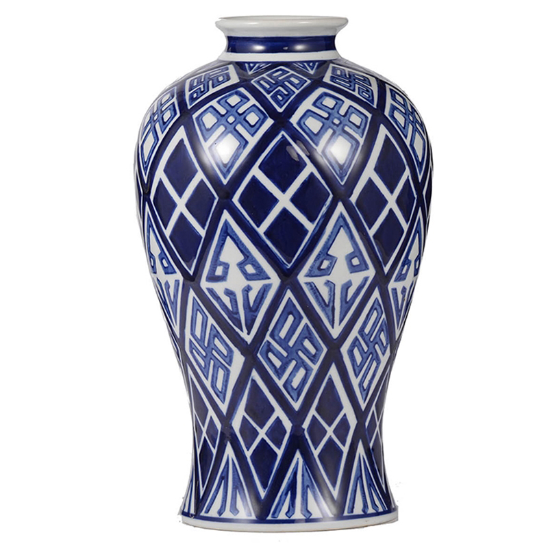 Ваза Fotini Vase Белый Синий Ваза Fotini Vase Белый Синий в Липецке | Loft Concept