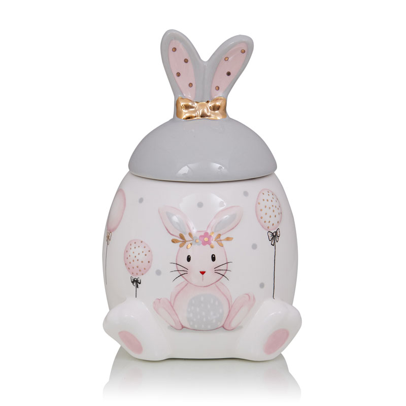Ваза Kids Vase Bunny I Розовый пастельный Серый Ваза Kids Vase Bunny I Розовый пастельный Серый в Липецке | Loft Concept
