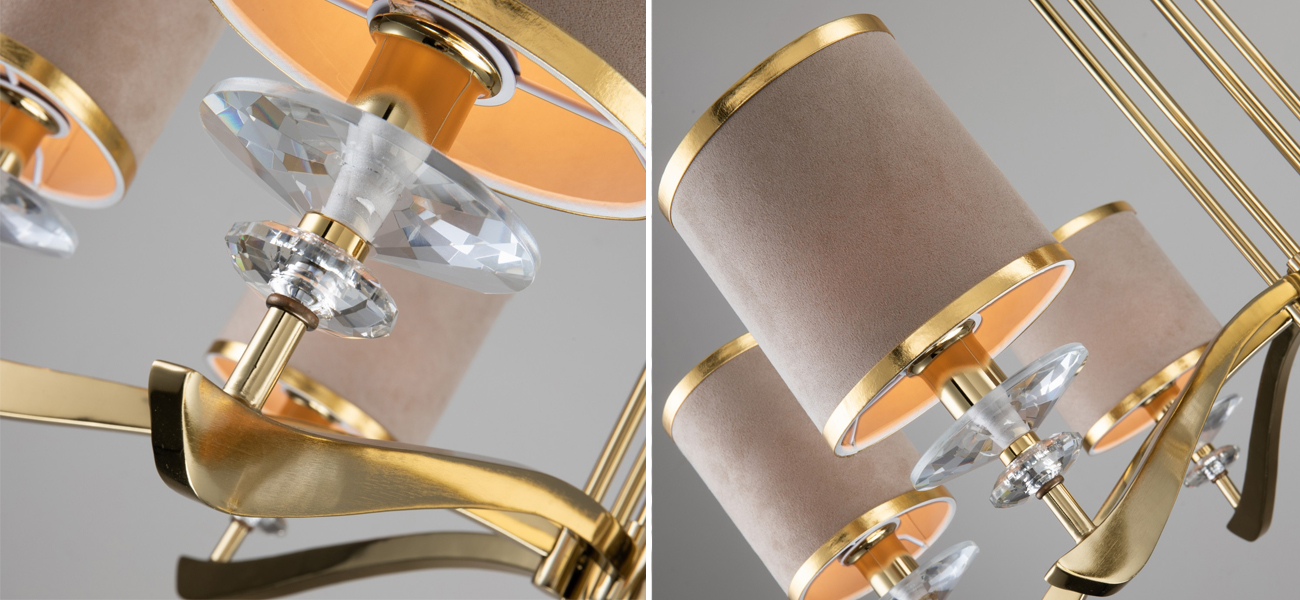 Люстра цвета латуни Salony D78 см - фото