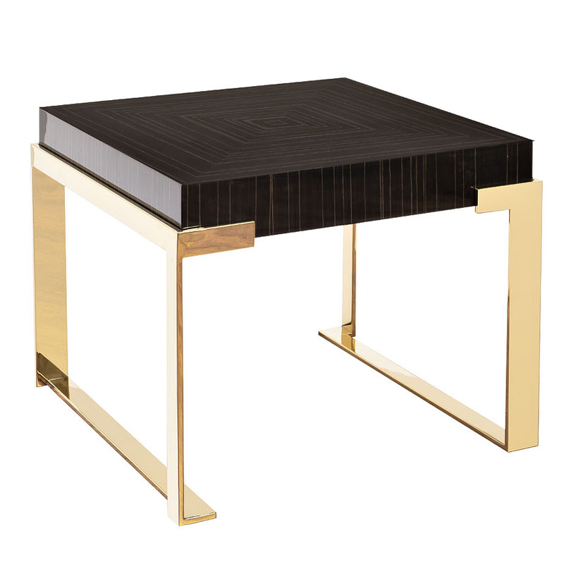 Приставной стол Mercer Golden Geometry Коричневый Глянцевое золото Приставной стол Mercer Golden Geometry Коричневый Глянцевое золото в Липецке | Loft Concept