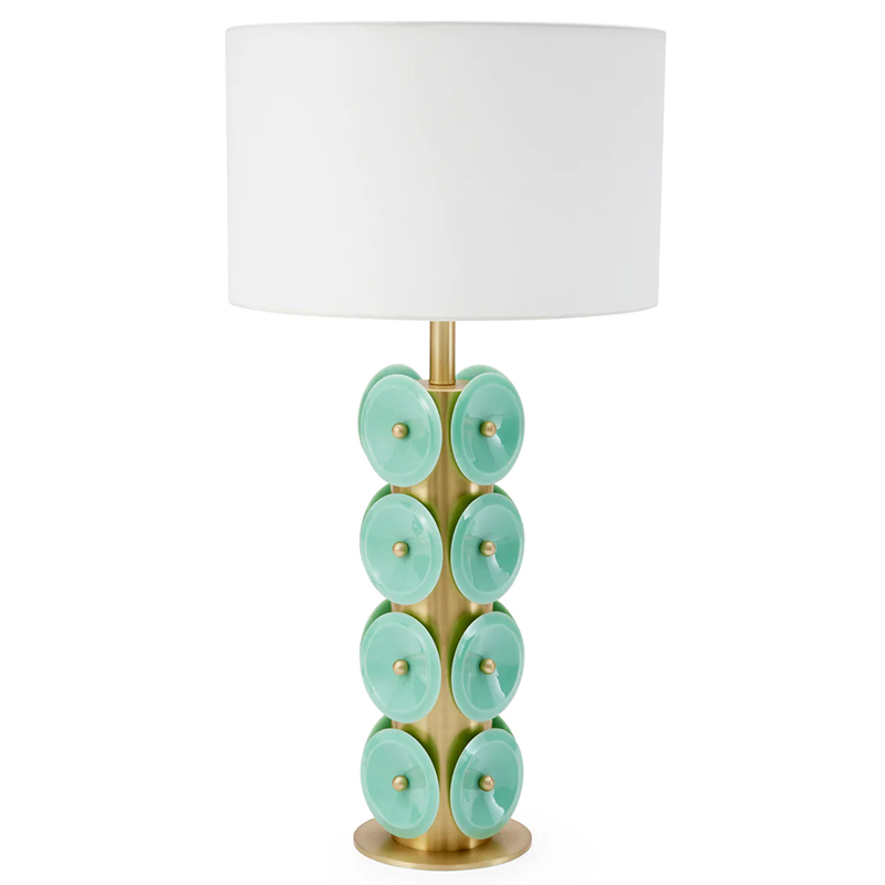 Настольная лампа PEGGY TABLE LAMP Золотой Бирюзовый Белый Настольная лампа PEGGY TABLE LAMP Золотой Бирюзовый Белый в Липецке | Loft Concept