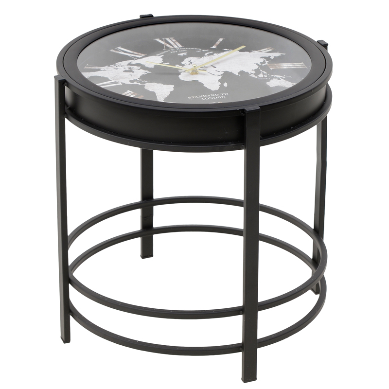 Приставной стол World Map Table Прозрачный Черный Приставной стол World Map Table Прозрачный Черный в Липецке | Loft Concept