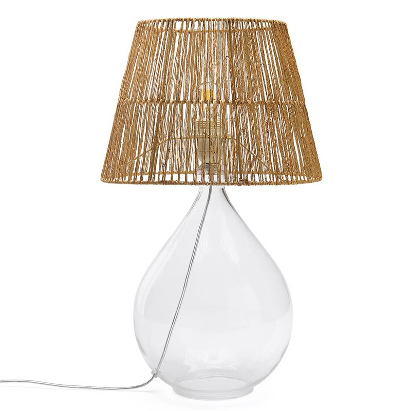 Настольная лампа Ronni Glass Table lamp Прозрачное Стекло Коричневый в Липецке | Loft Concept 