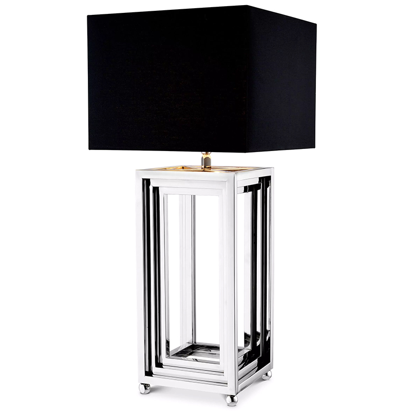 Настольная лампа Eichholtz Table Lamp Menaggio Nickel Черный Никель Настольная лампа Eichholtz Table Lamp Menaggio Nickel Черный Никель в Липецке | Loft Concept
