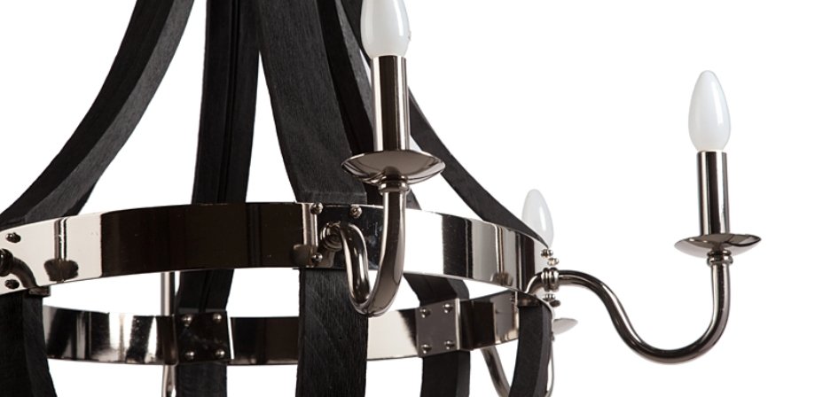 Люстра RH Wine Barrel chandelier Polished nickel Люстра RH Wine Barrel chandelier Polished nickel - Loft-Concept в Липецке