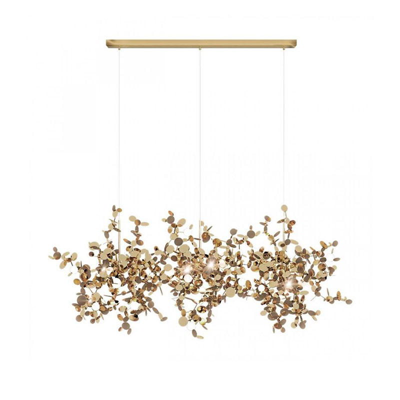 Люстра Terzani Argent Suspension Linear Gold длина 85 см Золотой Люстра Terzani Argent Suspension Linear Gold длина 85 см Золотой в Липецке | Loft Concept