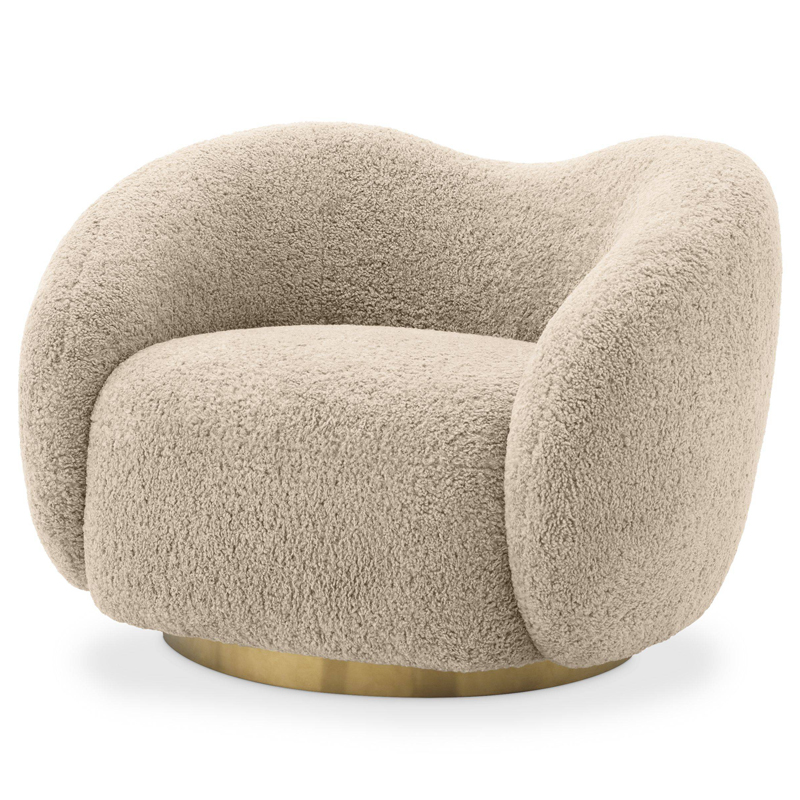 Кресло Eichholtz Swivel Chair Diego Песочный Латунь Кресло Eichholtz Swivel Chair Diego Песочный Латунь в Липецке | Loft Concept