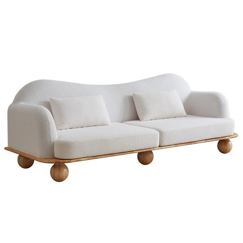 Диван Gould Wooden Forms Sofa Коричневый Белый Диван Gould Wooden Forms Sofa Коричневый Белый в Липецке | Loft Concept
