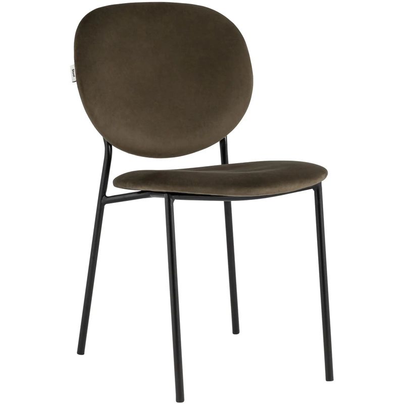 Стул Stanley Chair Коричневый Велюр Коричневый Черный Стул Stanley Chair Коричневый Велюр Коричневый Черный в Липецке | Loft Concept