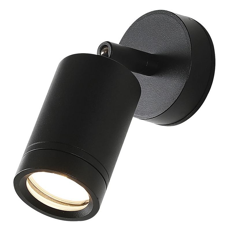 Уличное бра с поворотным спотом PLAIN LIGHT Черный Прозрачный Уличное бра с поворотным спотом PLAIN LIGHT Черный Прозрачный в Липецке | Loft Concept