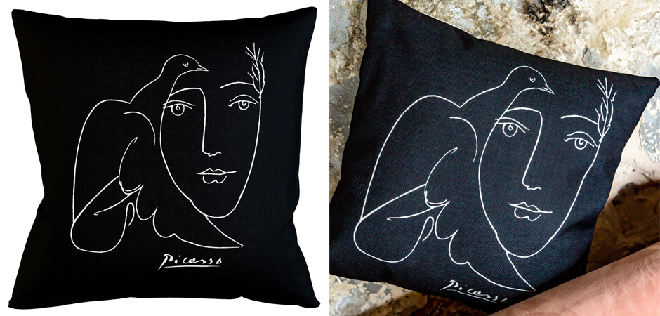 Декоративная подушка White Silhouette Dove Pillow Декоративная подушка White Silhouette Dove Pillow - Loft-Concept в Липецке