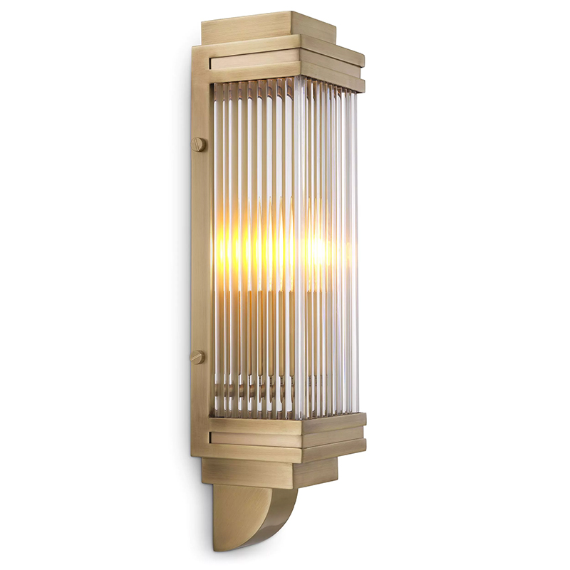 Бра Eichholtz Wall Lamp Bassett Латунь Прозрачное Стекло Бра Eichholtz Wall Lamp Bassett Латунь Прозрачное Стекло в Липецке | Loft Concept
