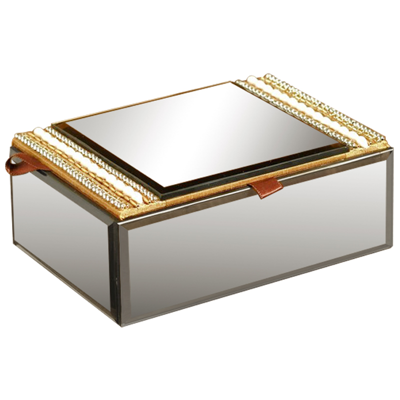 Шкатулка Seren Mirrored Box Зеркало Золотой Шкатулка Seren Mirrored Box Зеркало Золотой в Липецке | Loft Concept