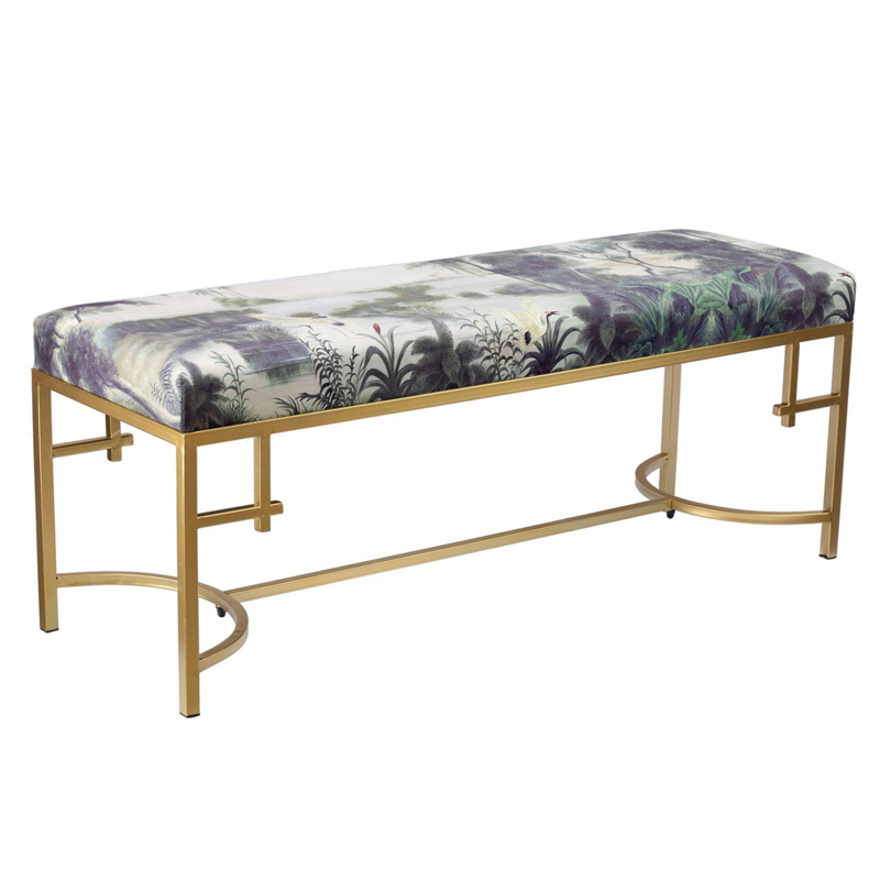 Банкетка Tropics Furniture Зеленый Зеленый шалфей Малахит (зеленый) Золотой Банкетка Tropics Furniture Зеленый Зеленый шалфей Малахит (зеленый) Золотой в Липецке | Loft Concept